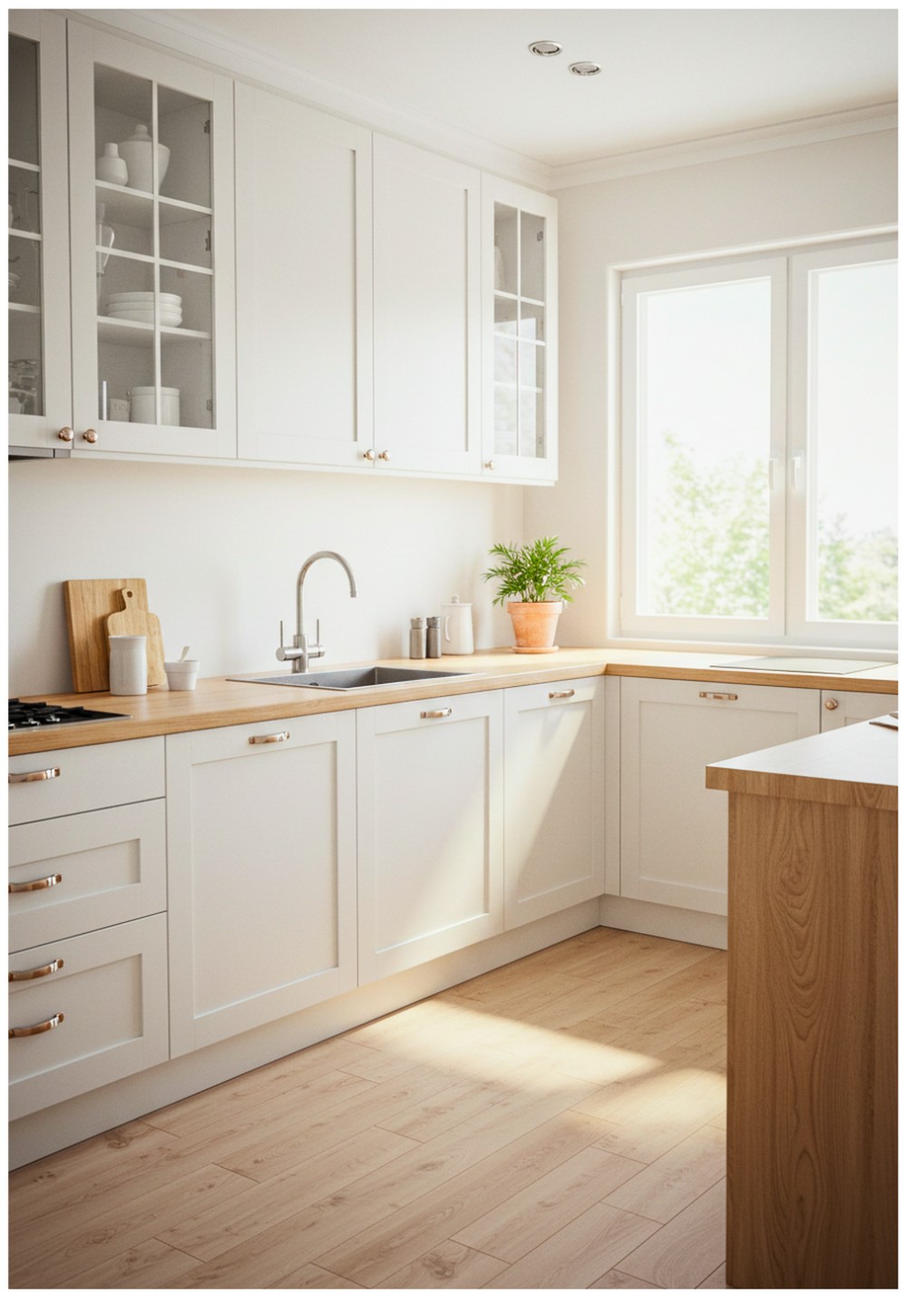 Scandinavian White and Timber Kitchen