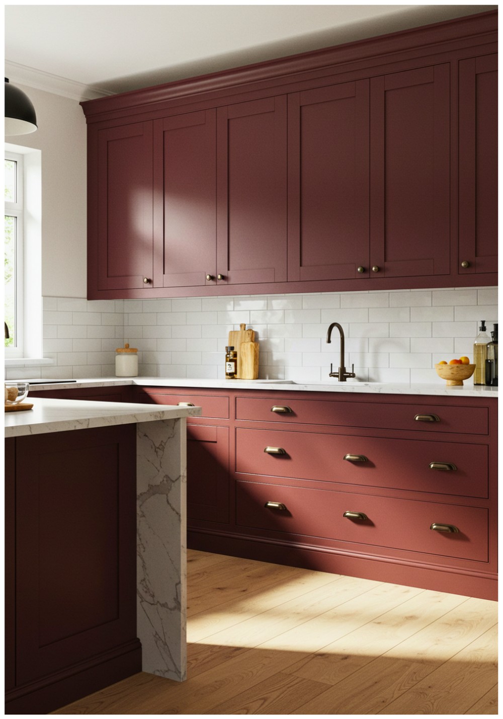 Shaker Burgundy Kitchen