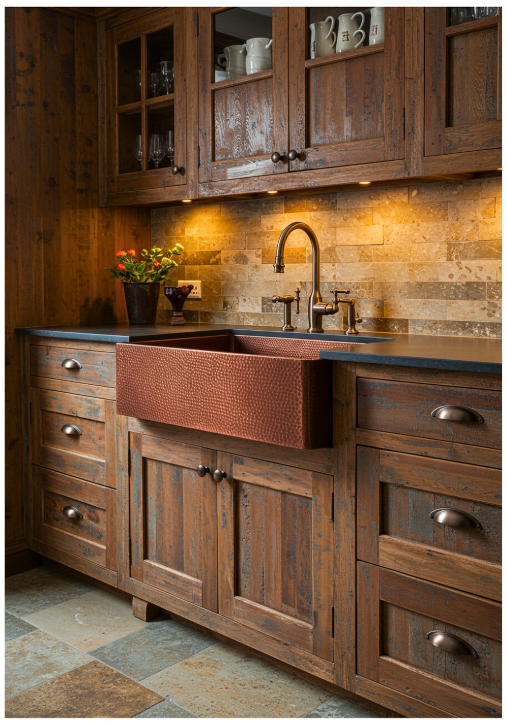 Rustic Rust Kitchen