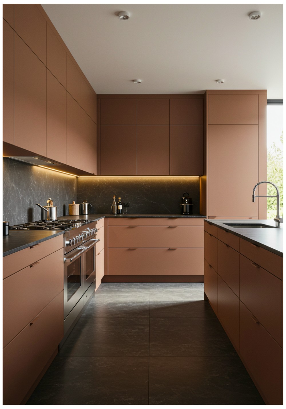 Contemporary Rust Kitchen