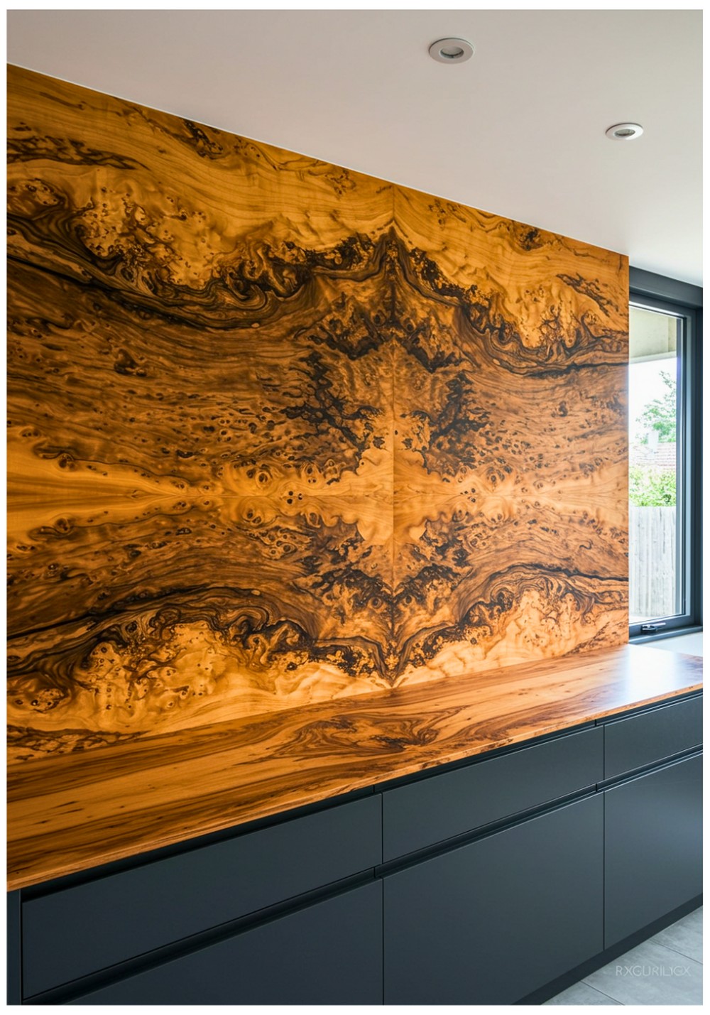 Spalted Maple Feature Wall
