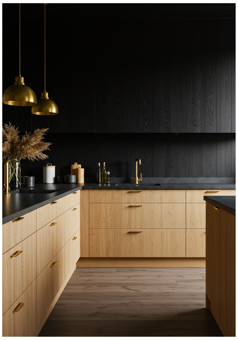 Ebony Wood Accent Wall