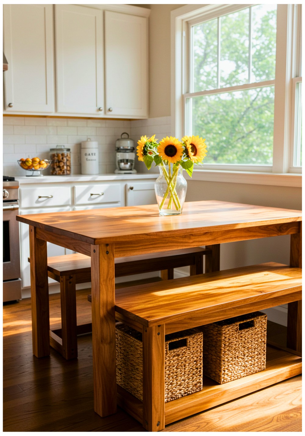 Acacia Wood Breakfast Nook
