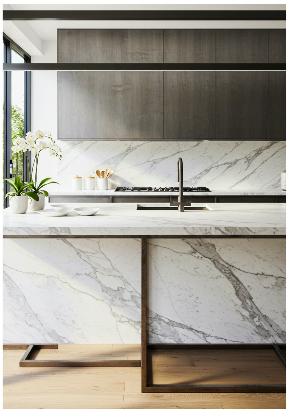 Marble Meets Raw Steel