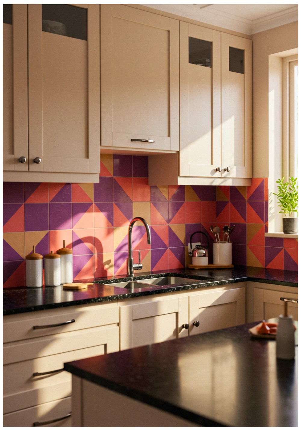 Bold Geometric Tile Pattern