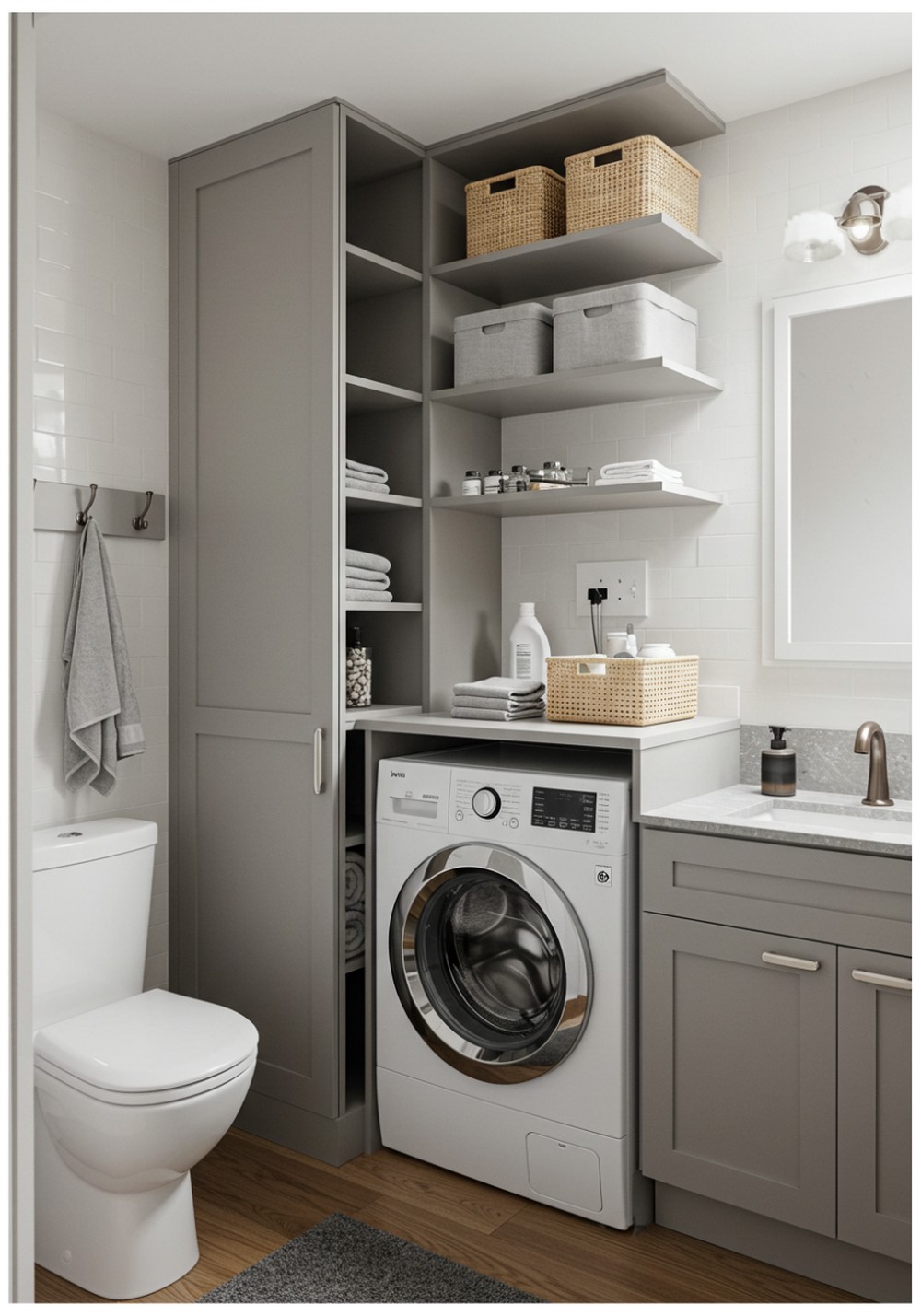 Vertical Storage Solutions for Combined Spaces
