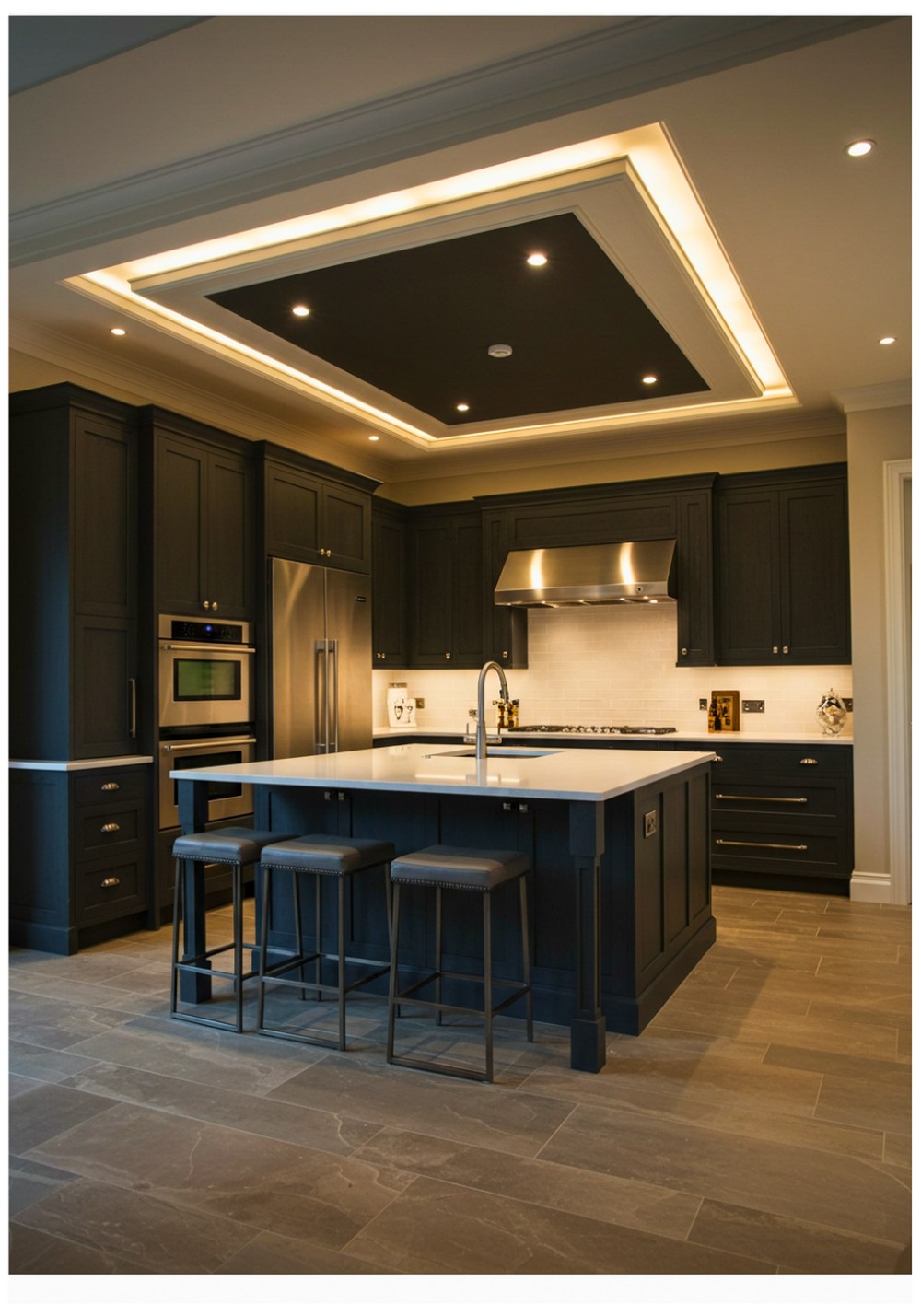 Tray Ceiling With Recessed Lighting