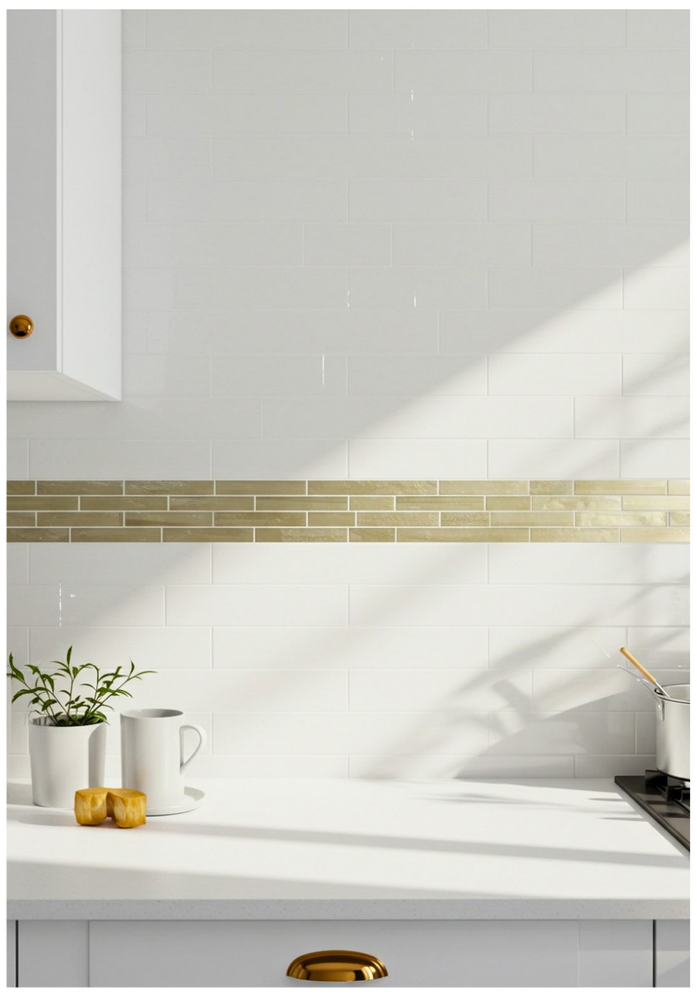 Metallic Accent Strip Tiles