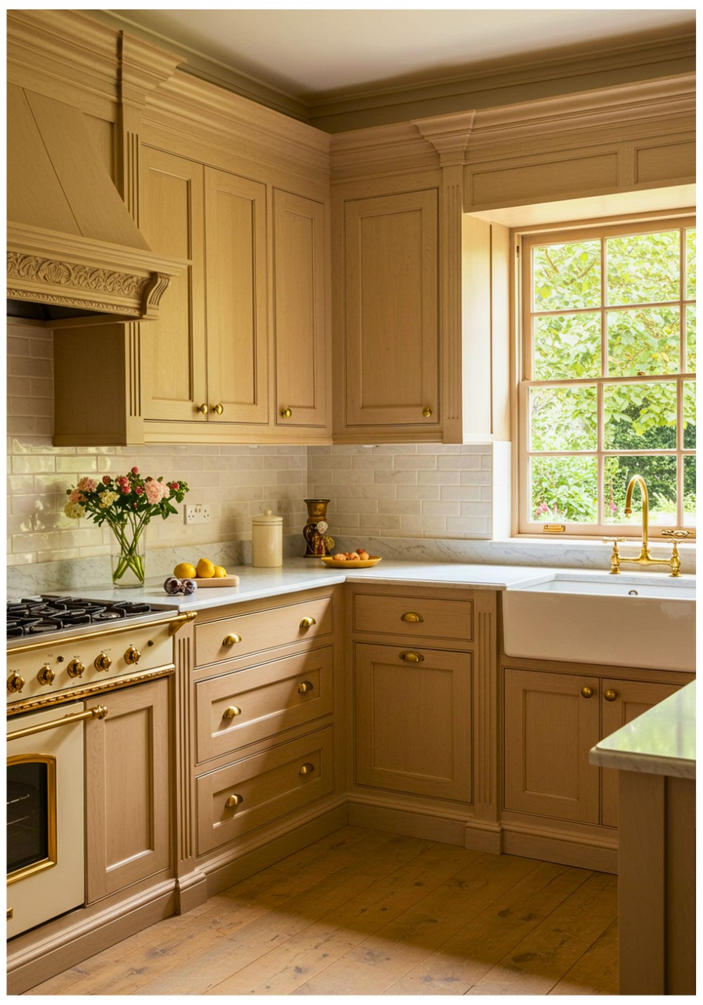 Traditional Sand Kitchen Cabinets