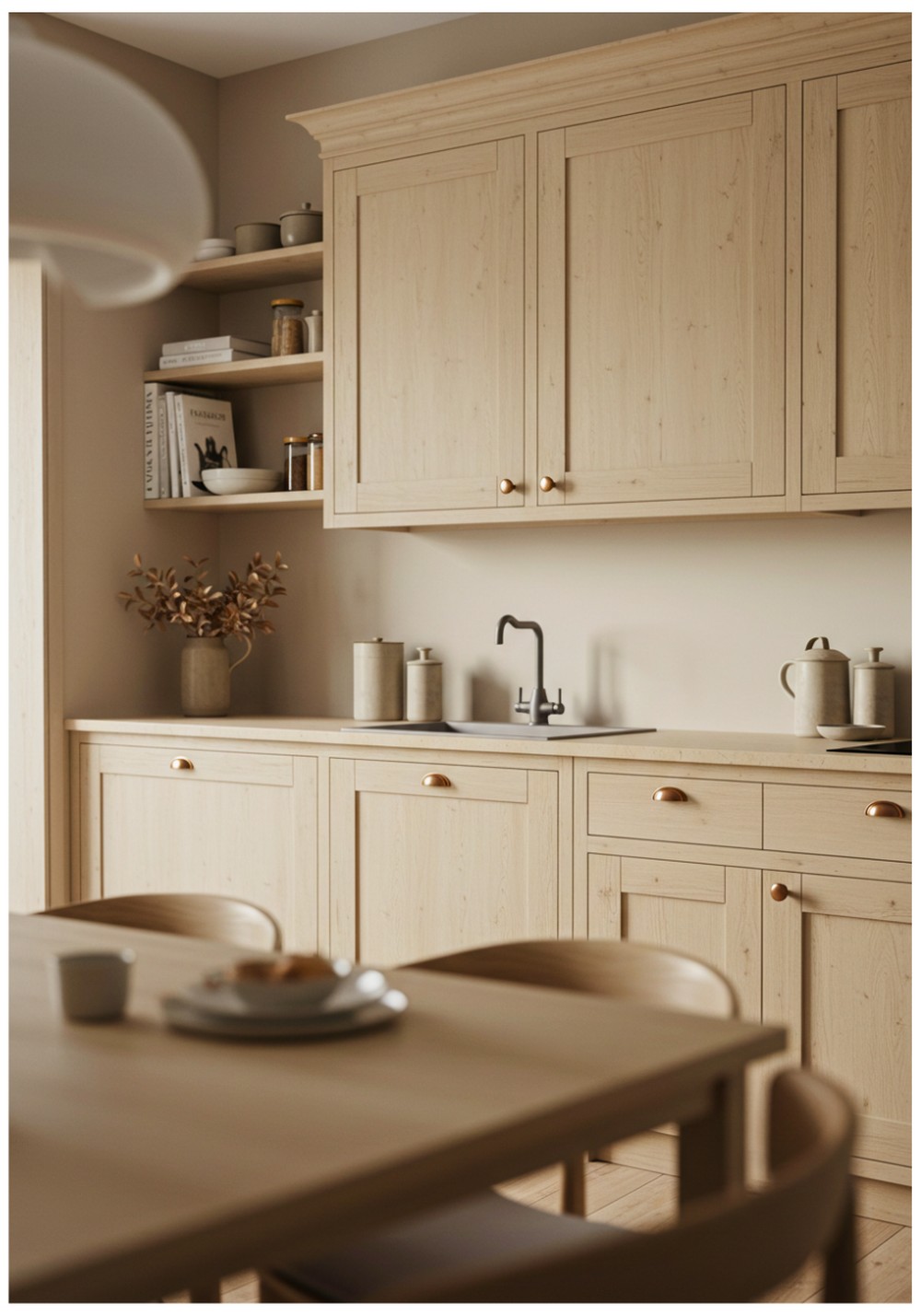 Scandinavian Sand Kitchen Cabinets