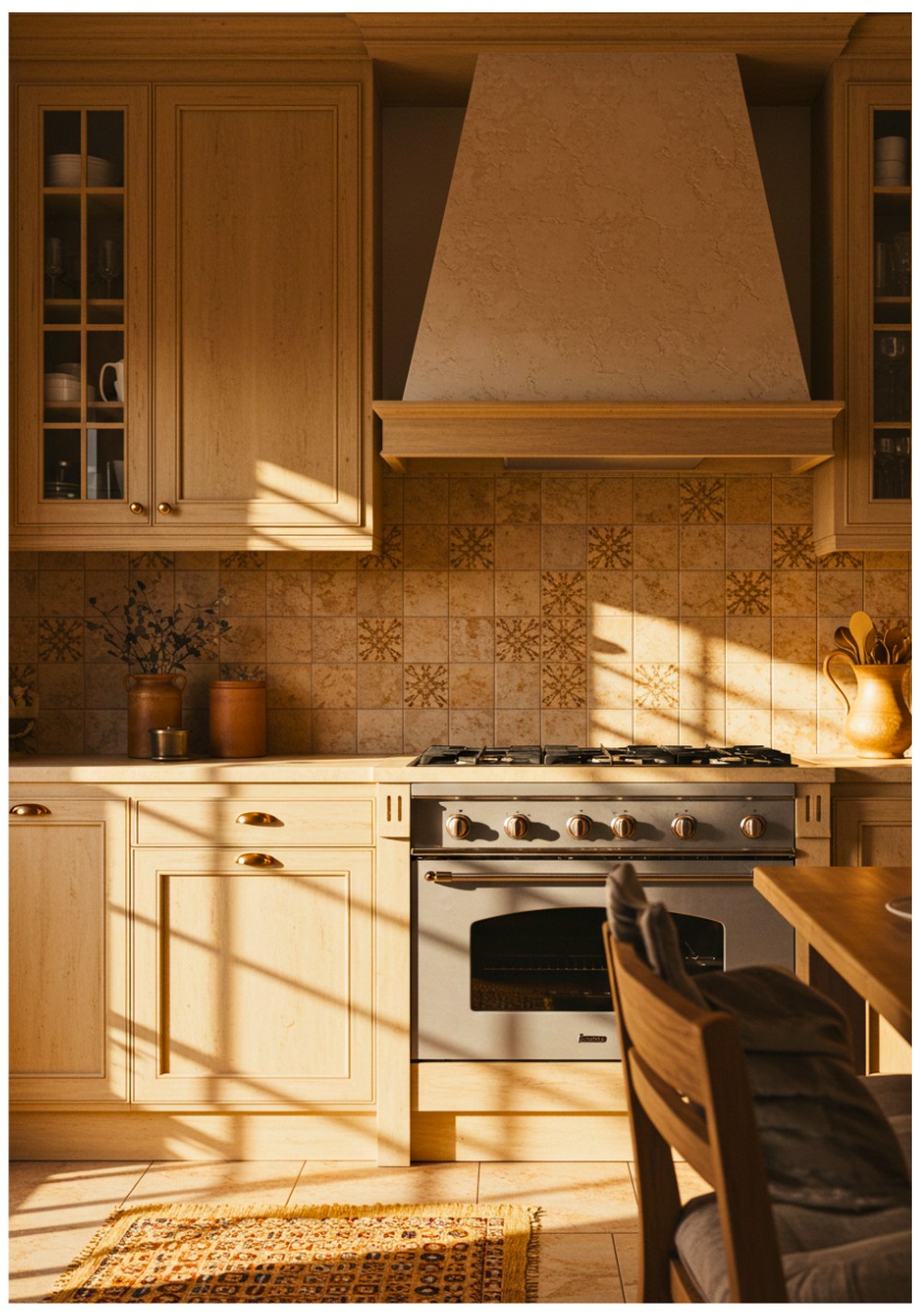 Mediterranean Sand Kitchen Cabinets
