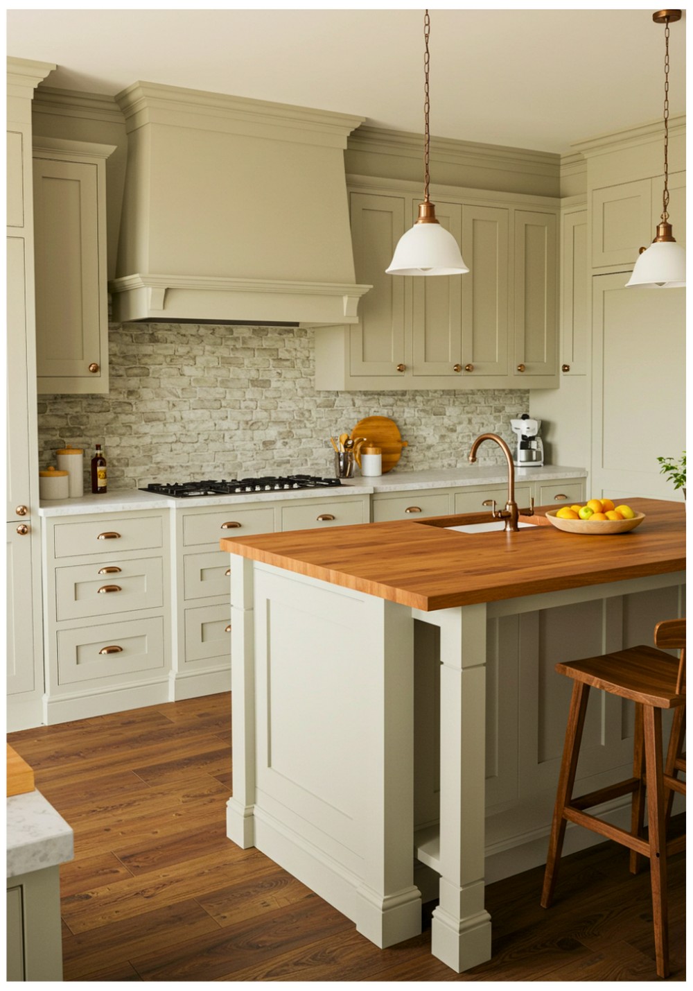 Shaker Stone Backsplash Kitchen