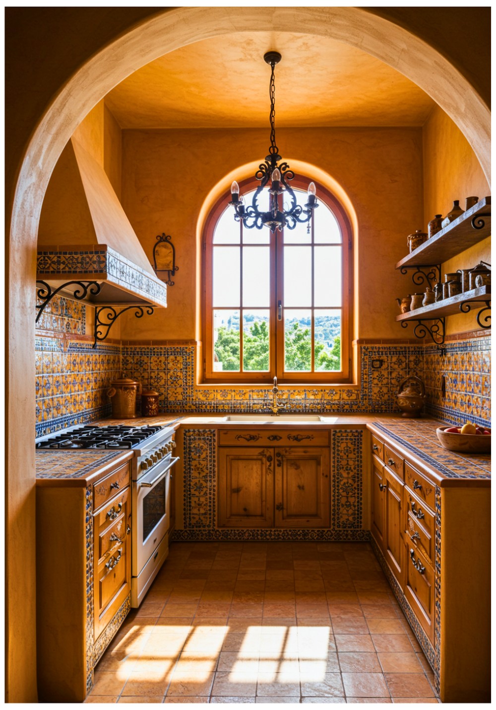 Mediterranean Terracotta Kitchen Walls