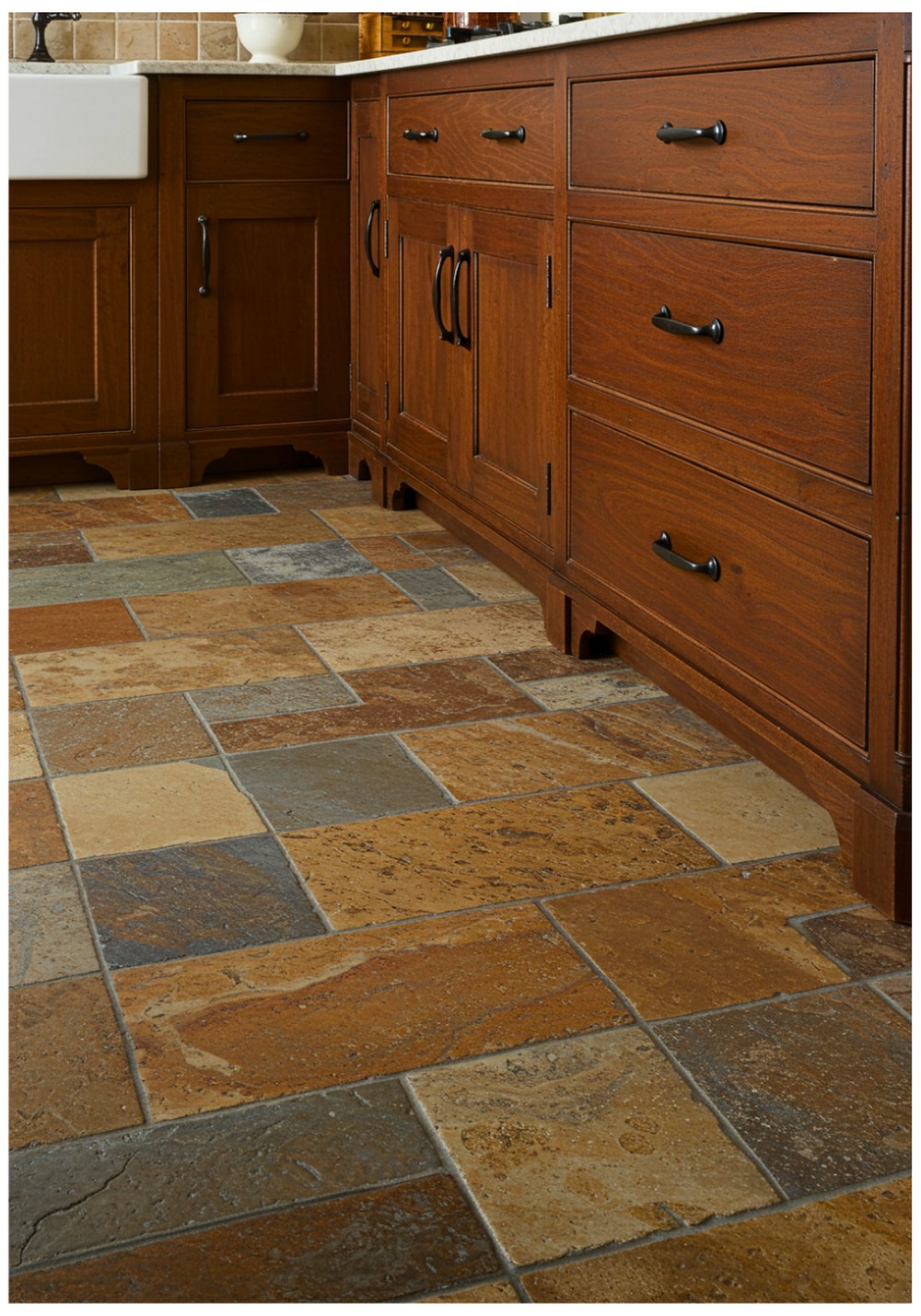 Traditional Stone Kitchen Floor