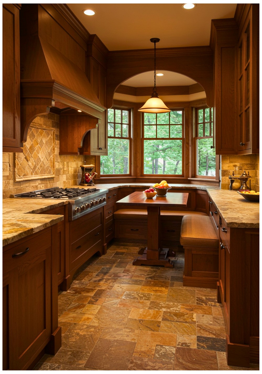 Craftsman Stone Kitchen Floor