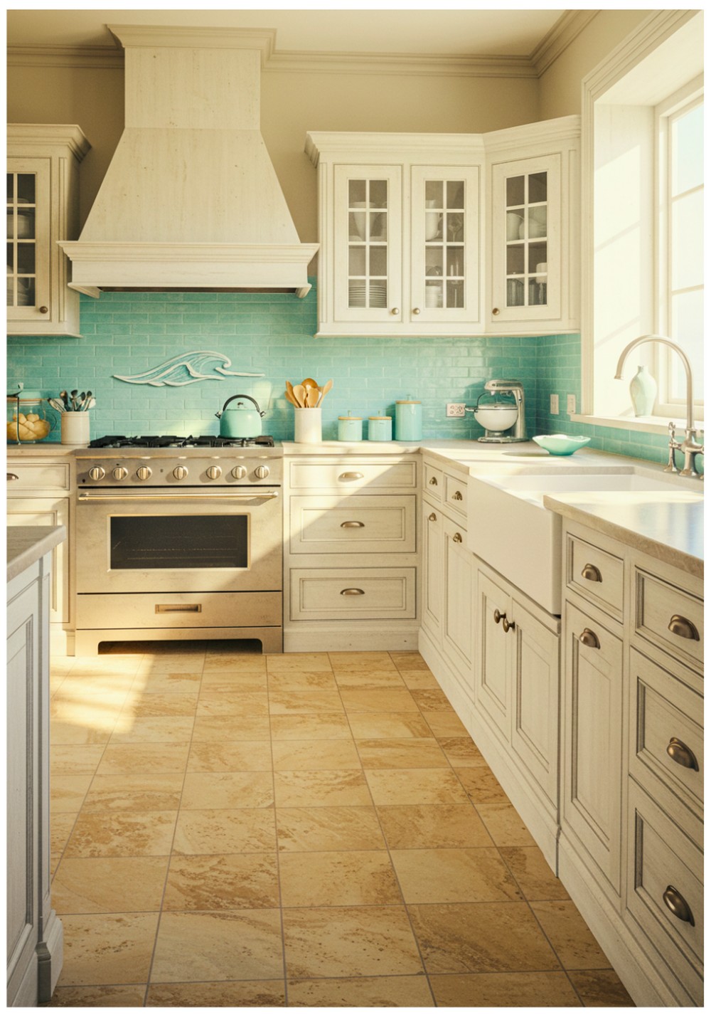 Coastal Stone Kitchen Floor