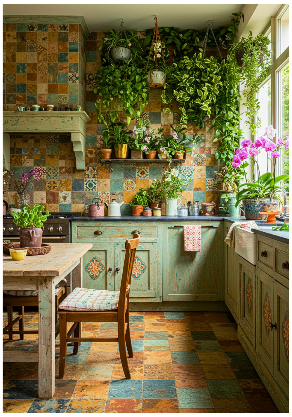 Bohemian Stone Kitchen Floor
