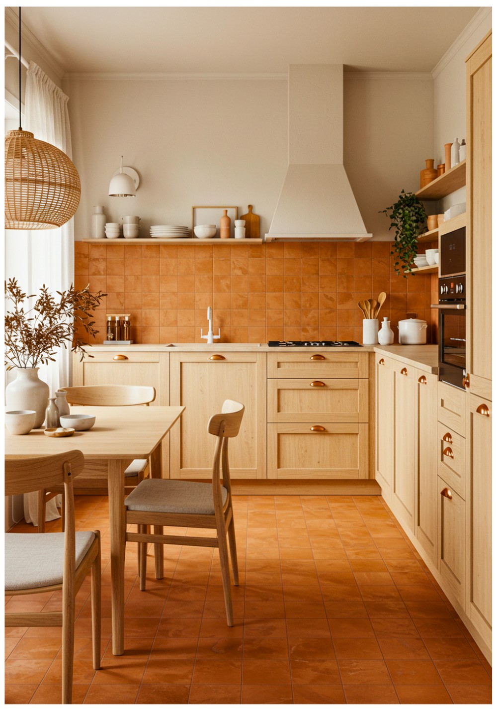 Scandinavian Terracotta Kitchen Floor