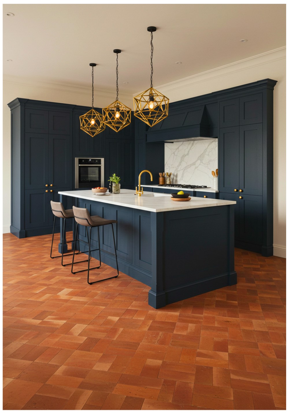 Contemporary Terracotta Kitchen Floor