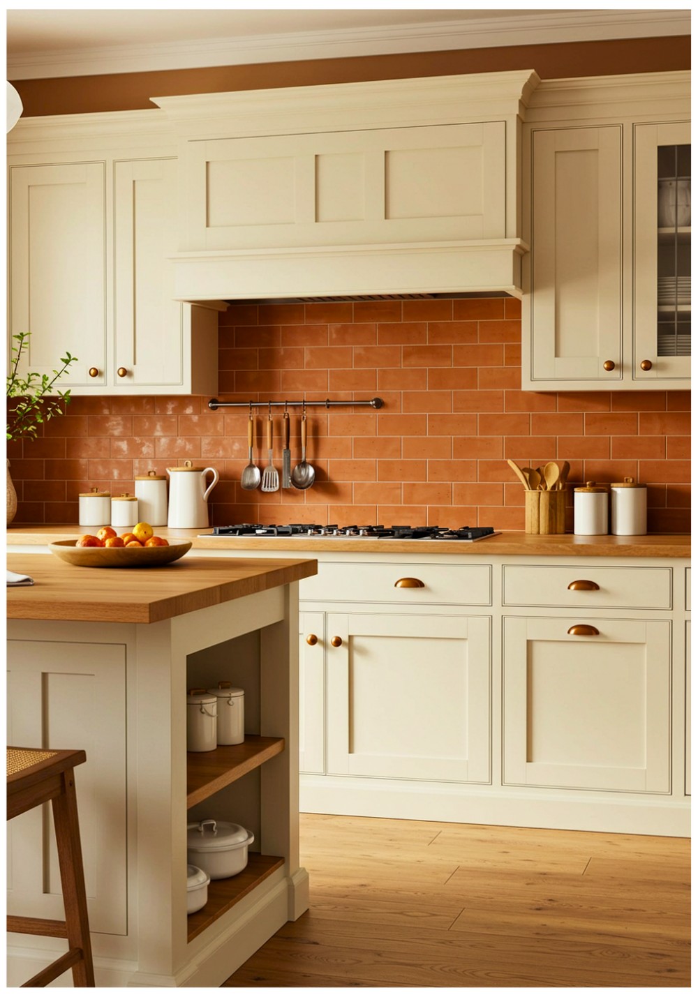 Shaker Terracotta Backsplash Kitchen