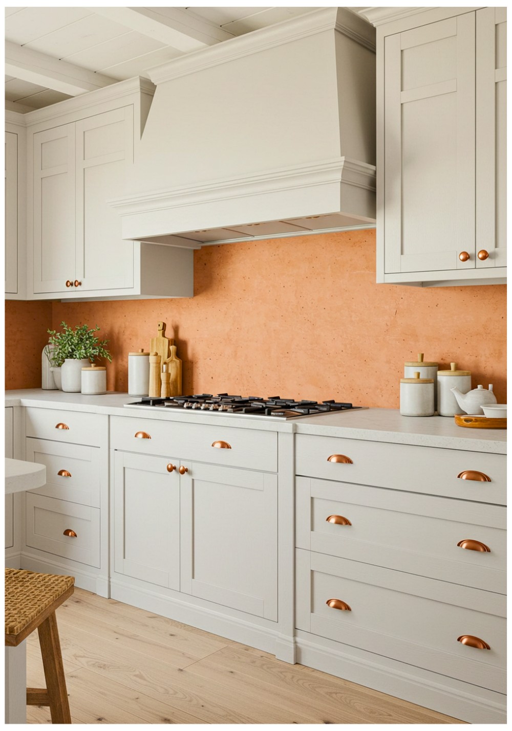 Coastal Terracotta Backsplash Kitchen