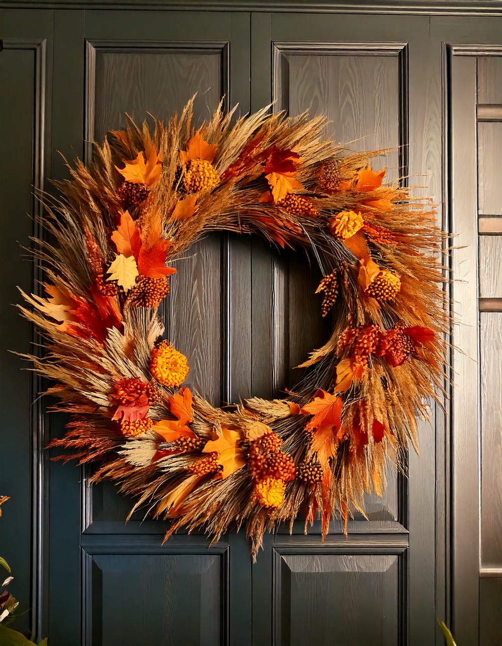 Oversized Fall Wreaths Indoors