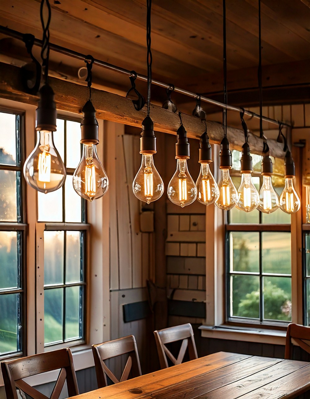 Industrial Lighting with a Farmhouse Twist