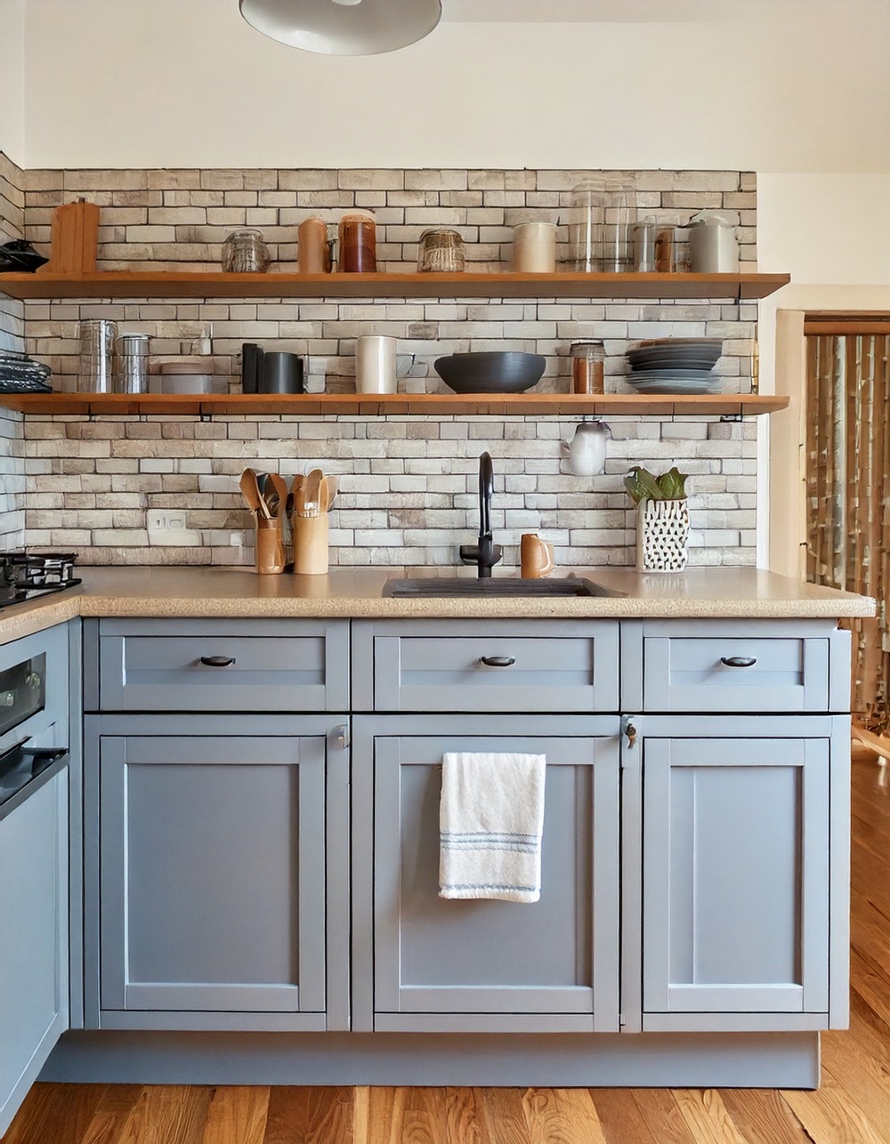 Seamless Elegance: Full-Wall Backsplash Magic