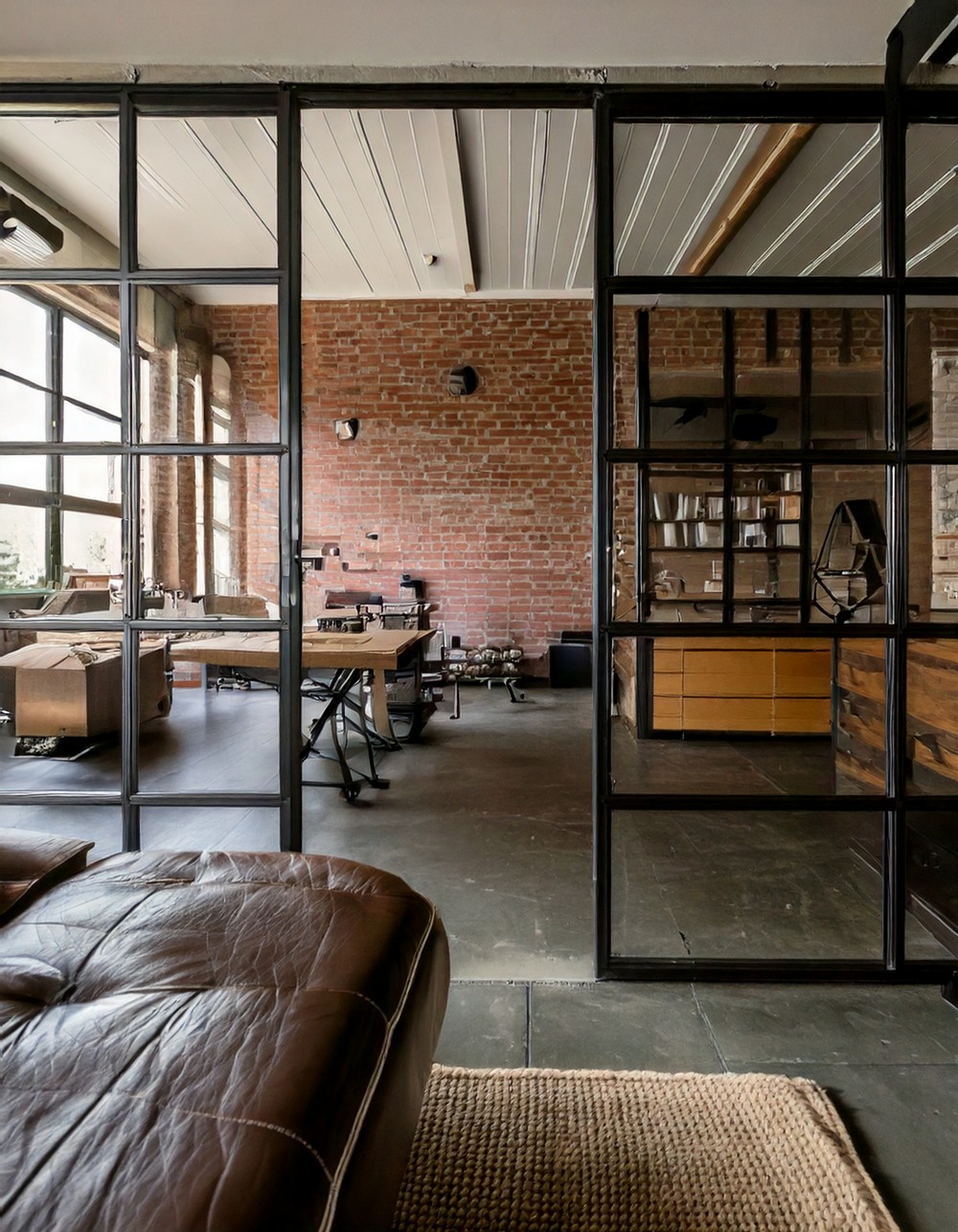 Industrial-Inspired Sliding Doors