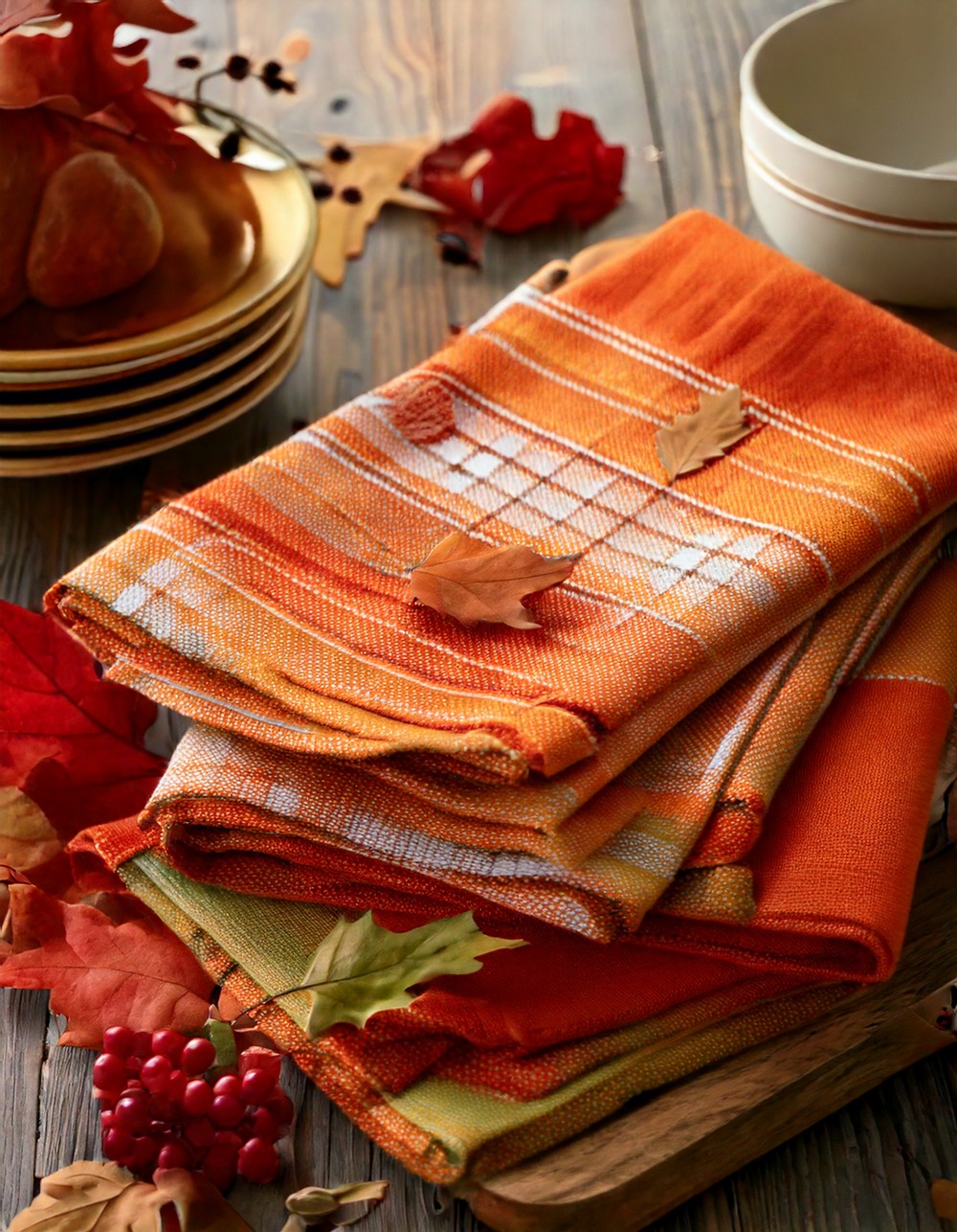 Fall-Themed Dish Towels for an Instant Update