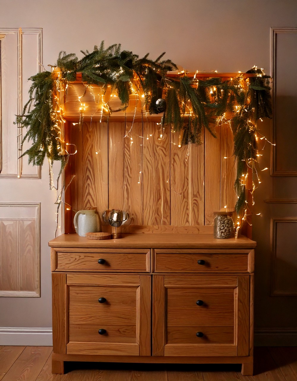 Over-Cabinet Garland in Warm Tones