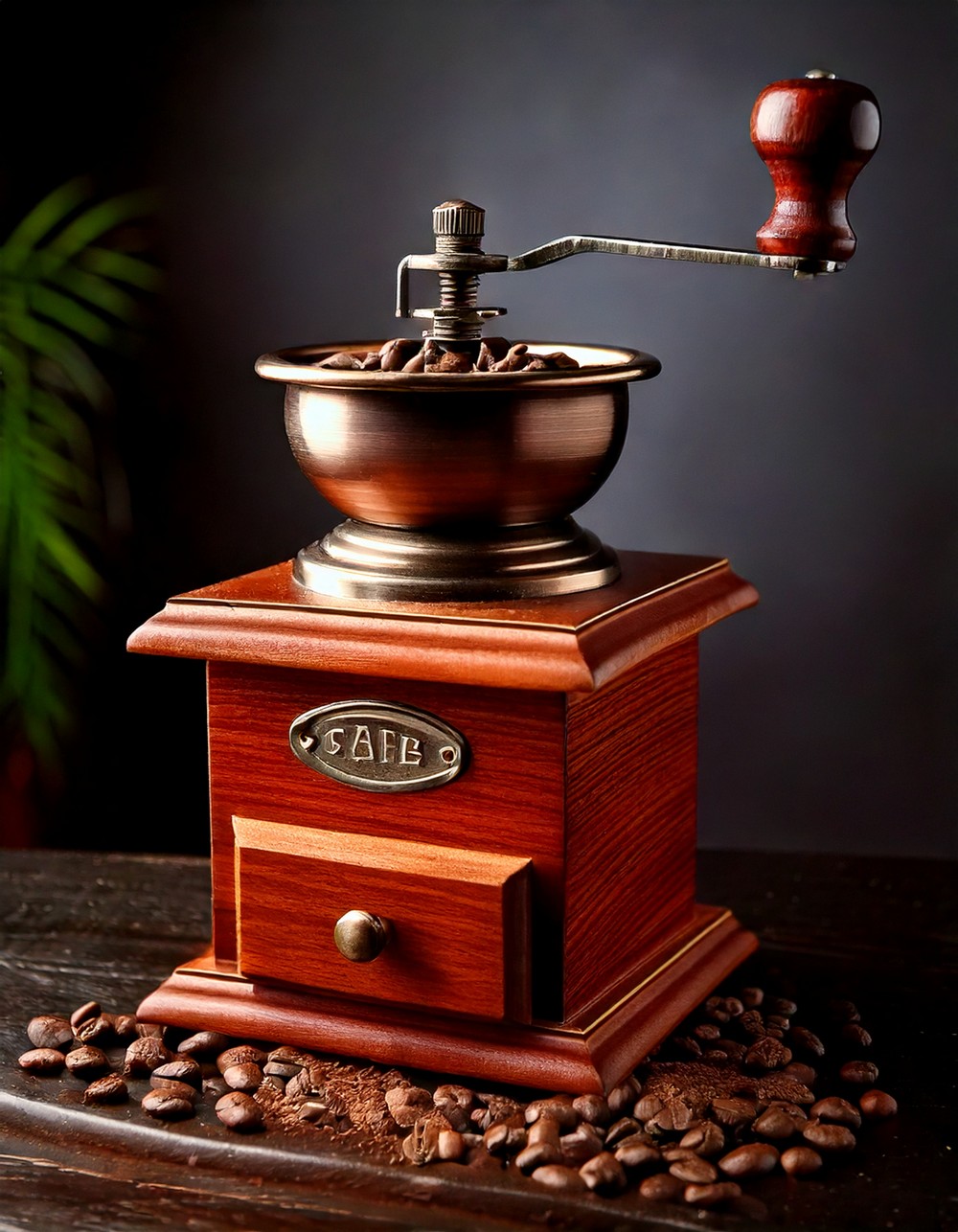Old-Fashioned Coffee Grinder as Decor