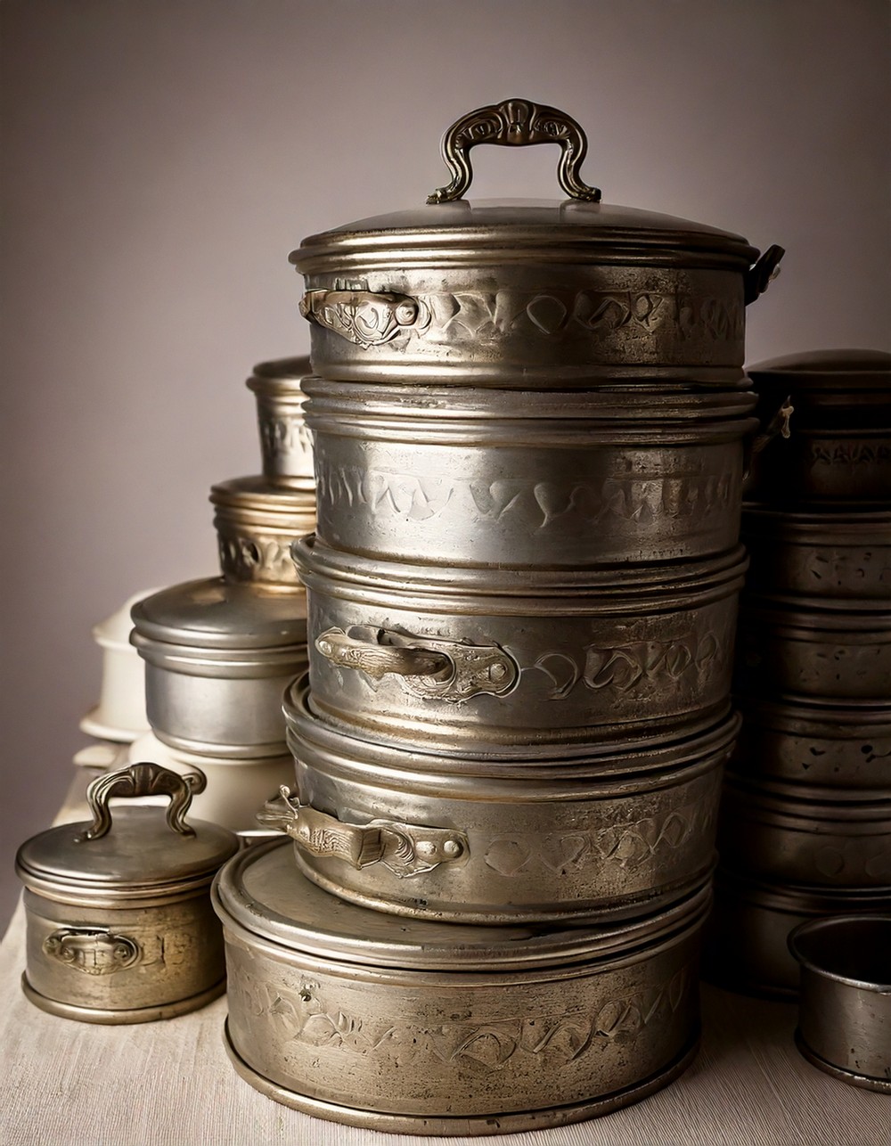 Antique Baking Tins for Display and Storage