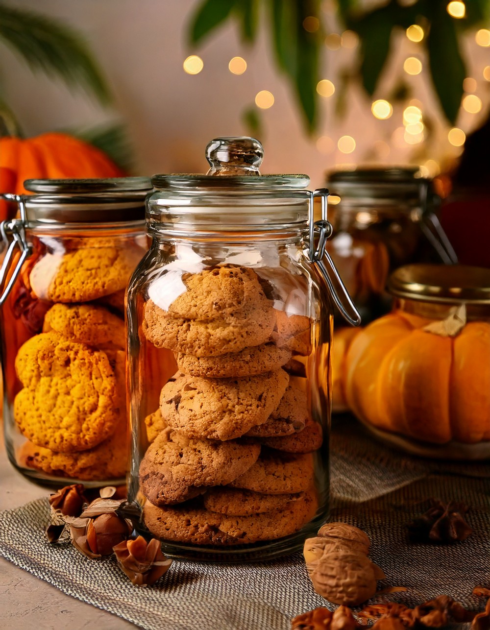 Vintage Cookie Jars in Harvest Tones
