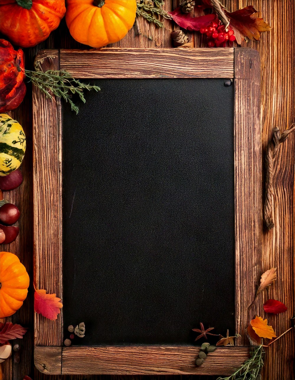 Weathered Chalkboard Menu for Fall Recipes