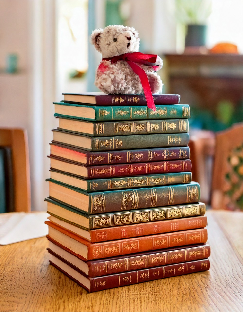Book Stack Centerpieces