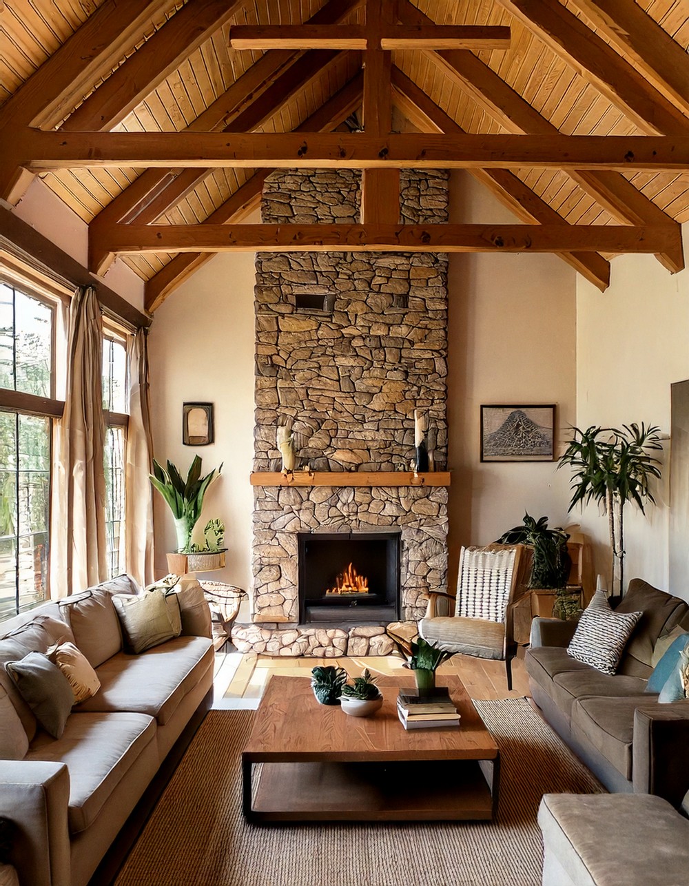 Natural Wooden Beams