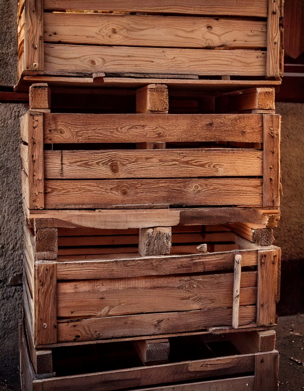 Distressed Wooden Crates