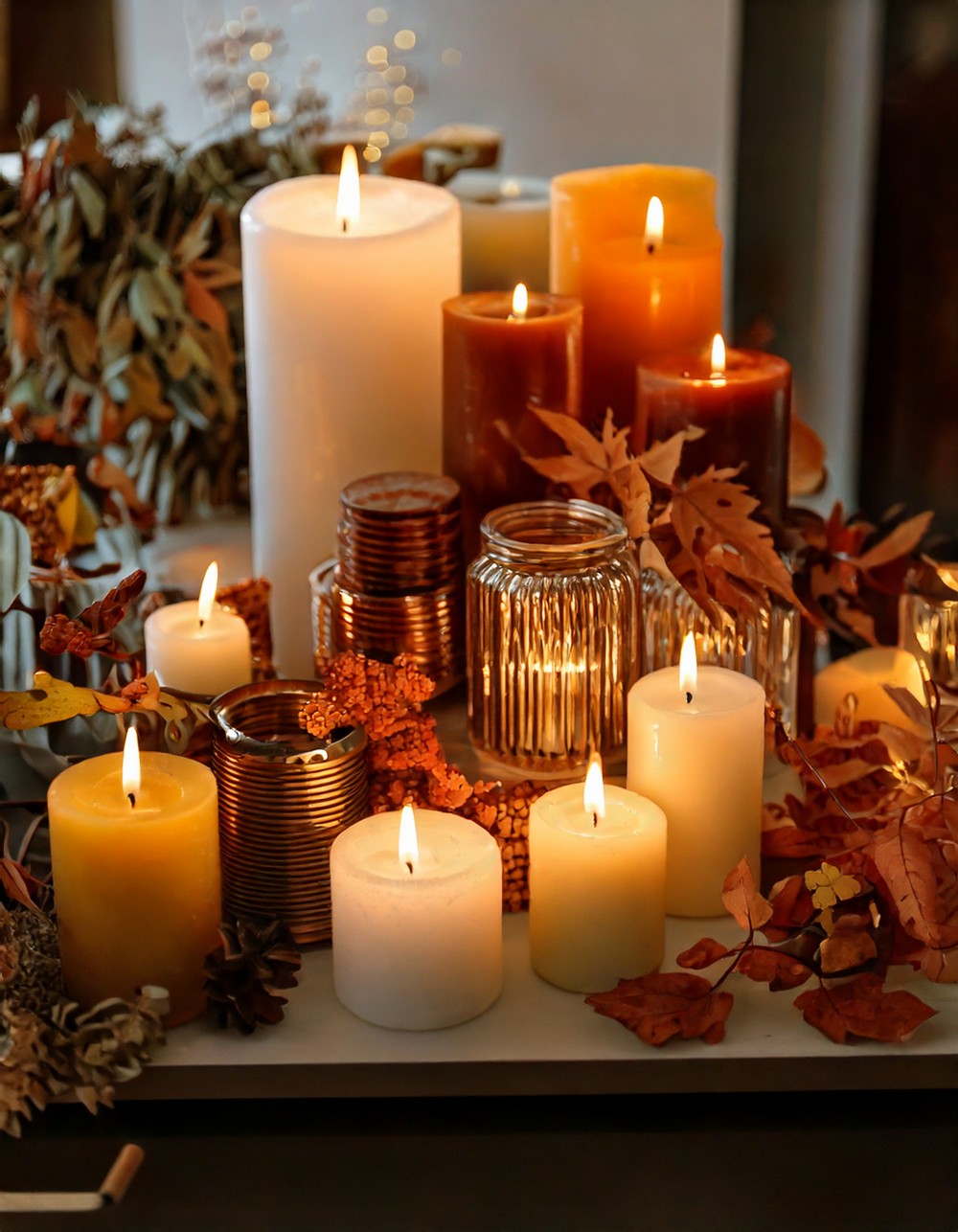 Display Fall Scented Candles