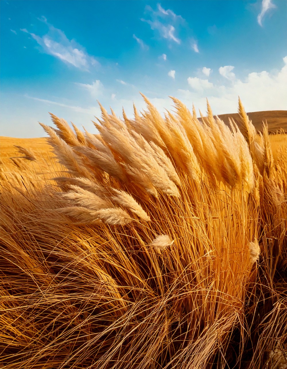 Incorporate Dried Wheat or Pampas Grass