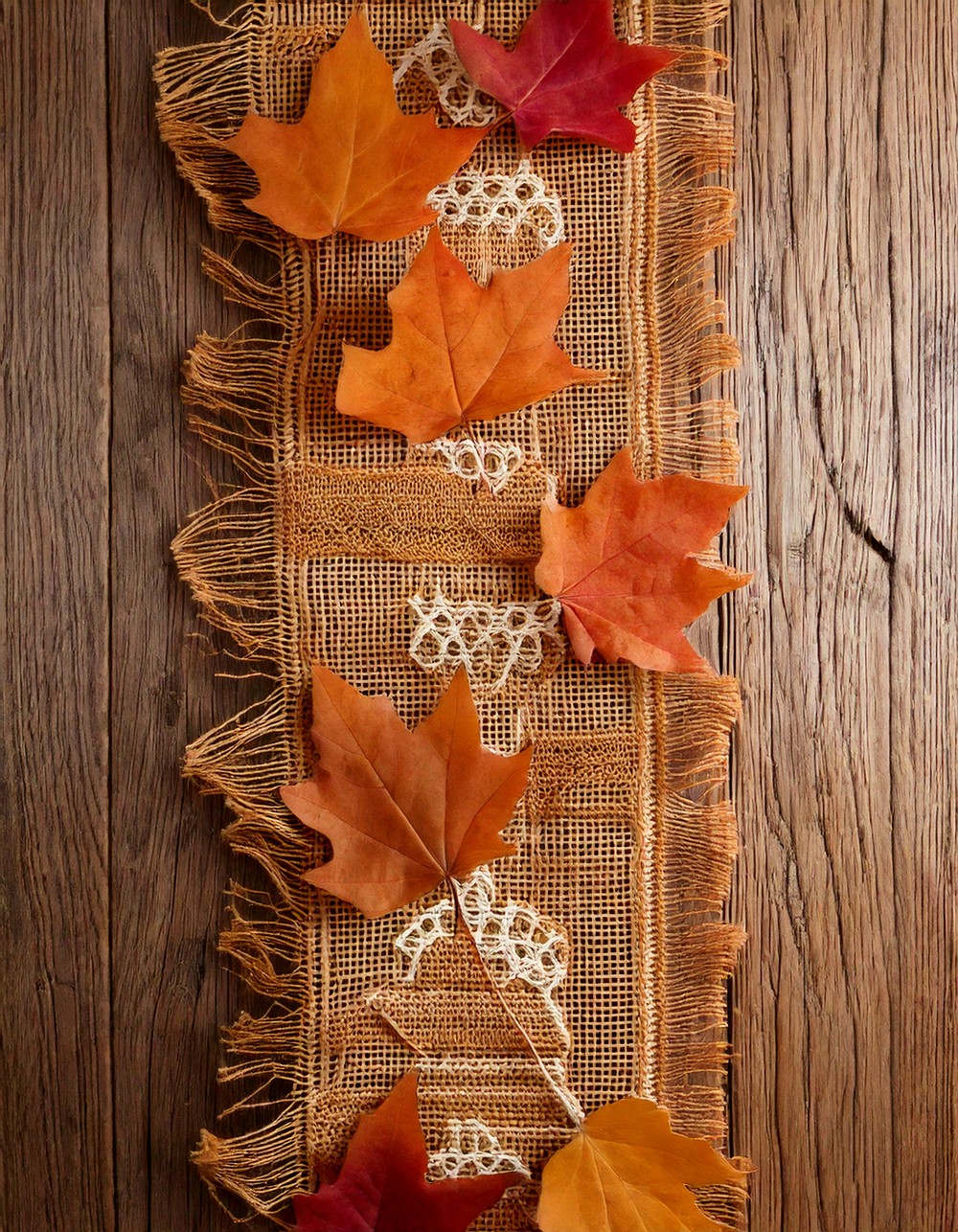 Burlap and Lace Fall Banner Garland