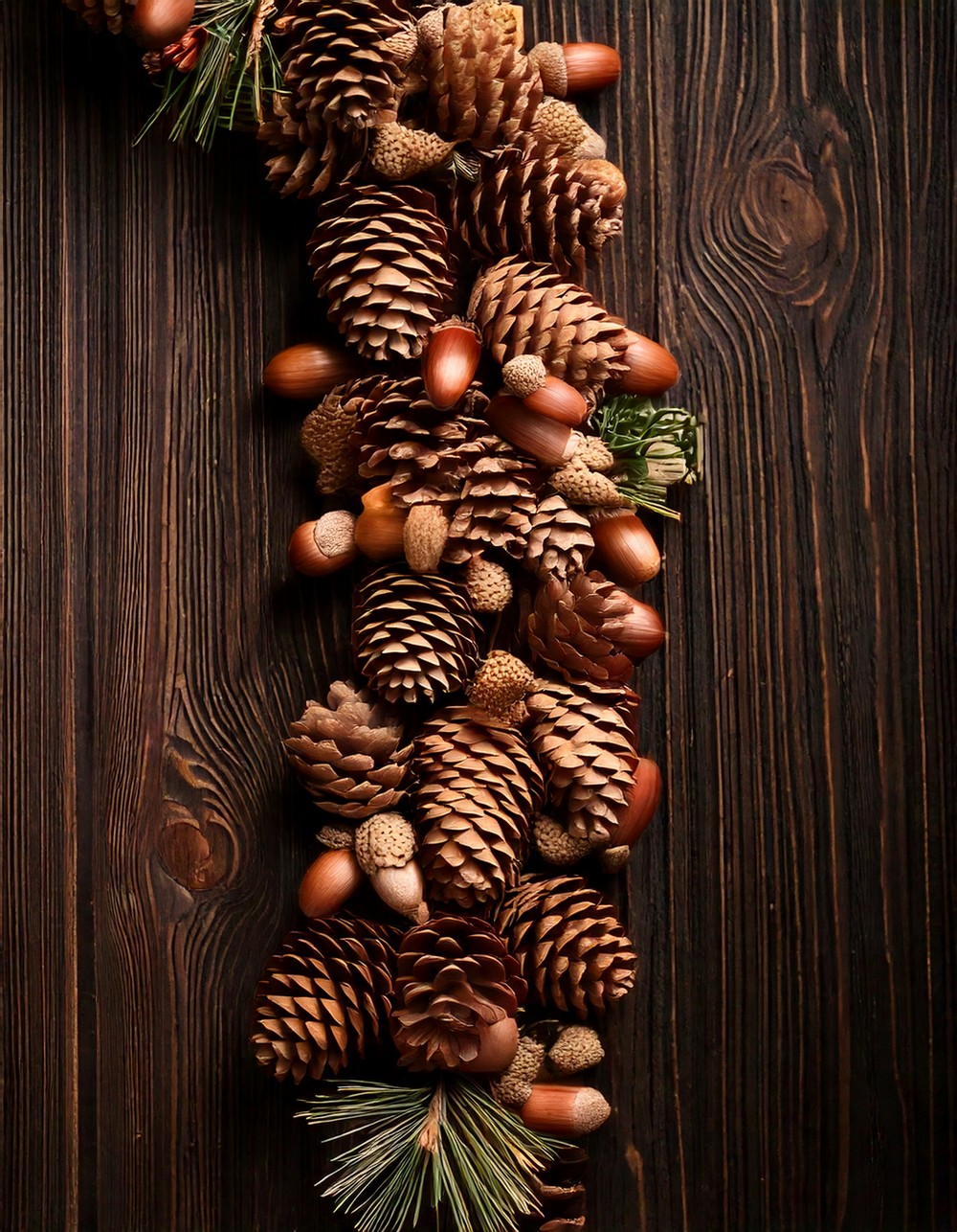 Pinecone and Acorn Garland