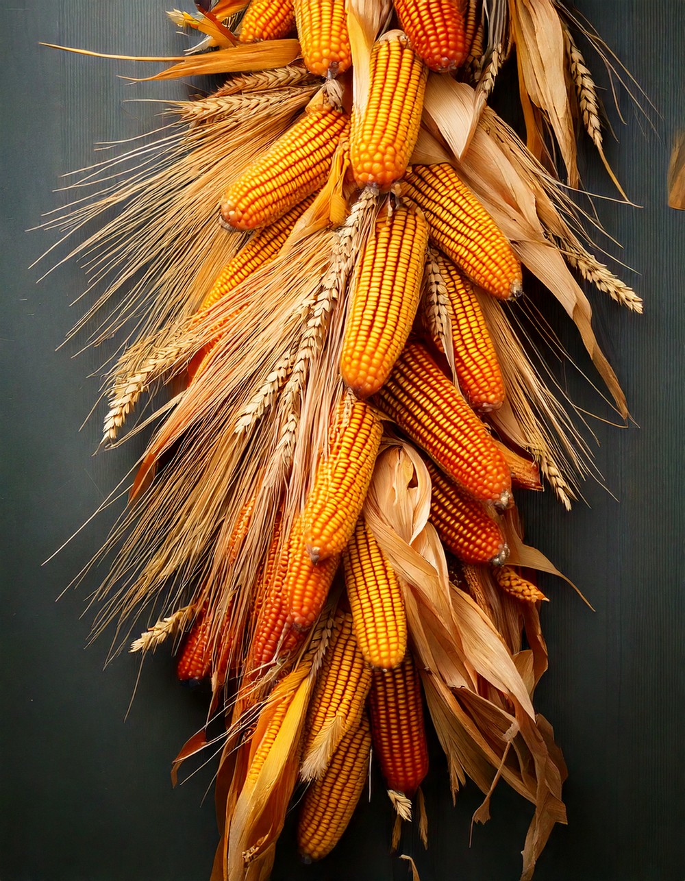 Corn Husk and Wheat Garland