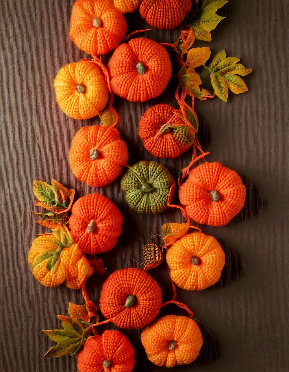 Crochet Pumpkin Garland