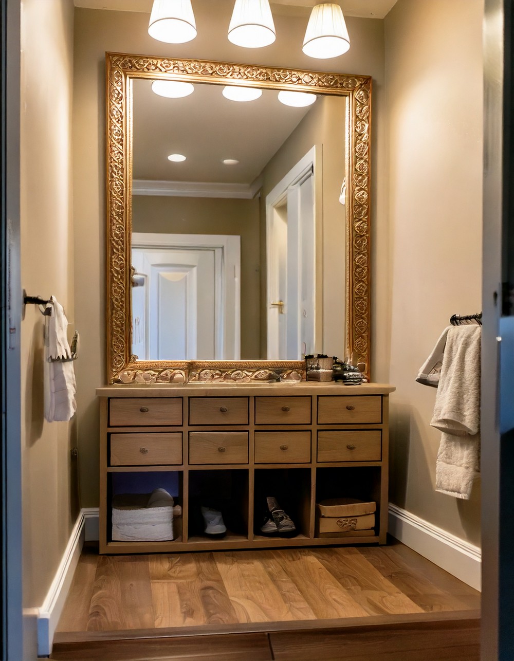 Opt for a compact vanity