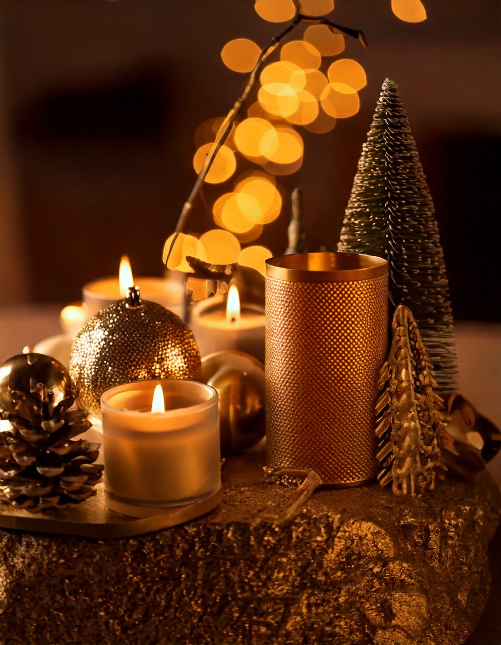 Use Warm Metallic Accents