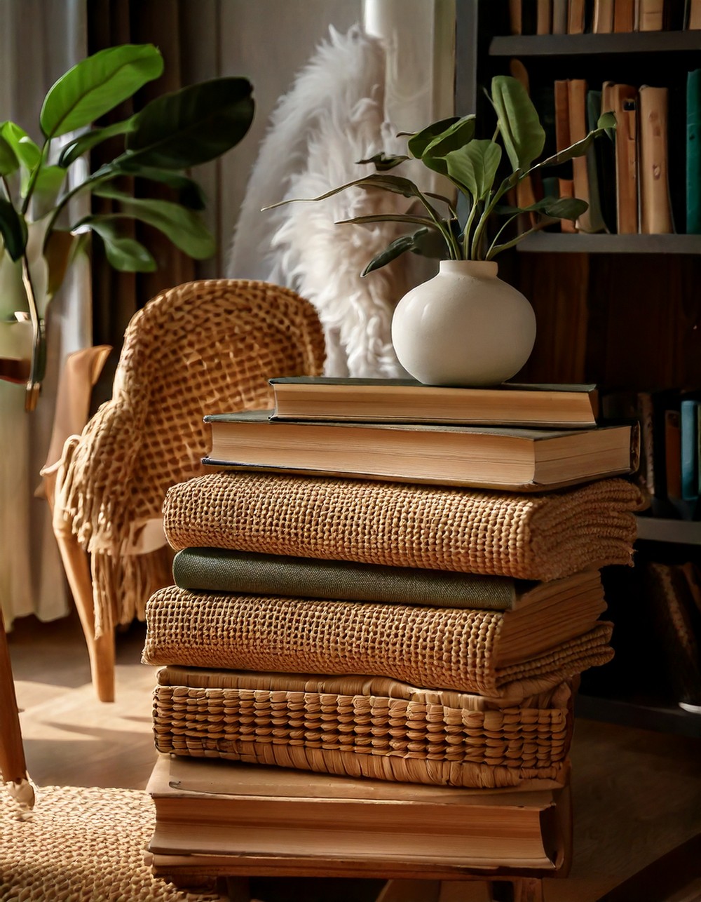 Use Books to Add Warmth and Character