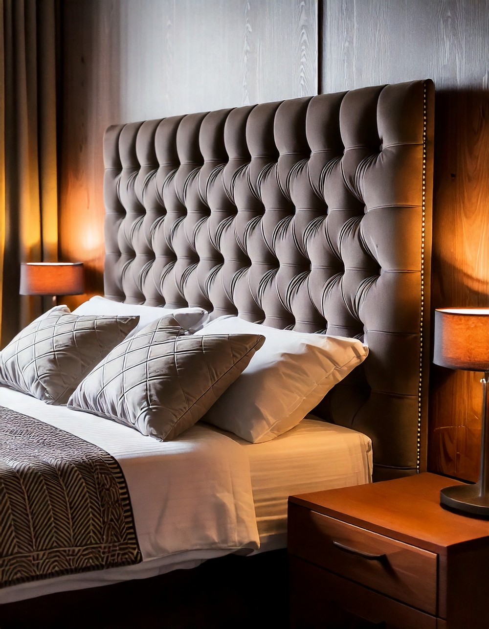 Chesterfield Style Buttoned Headboard