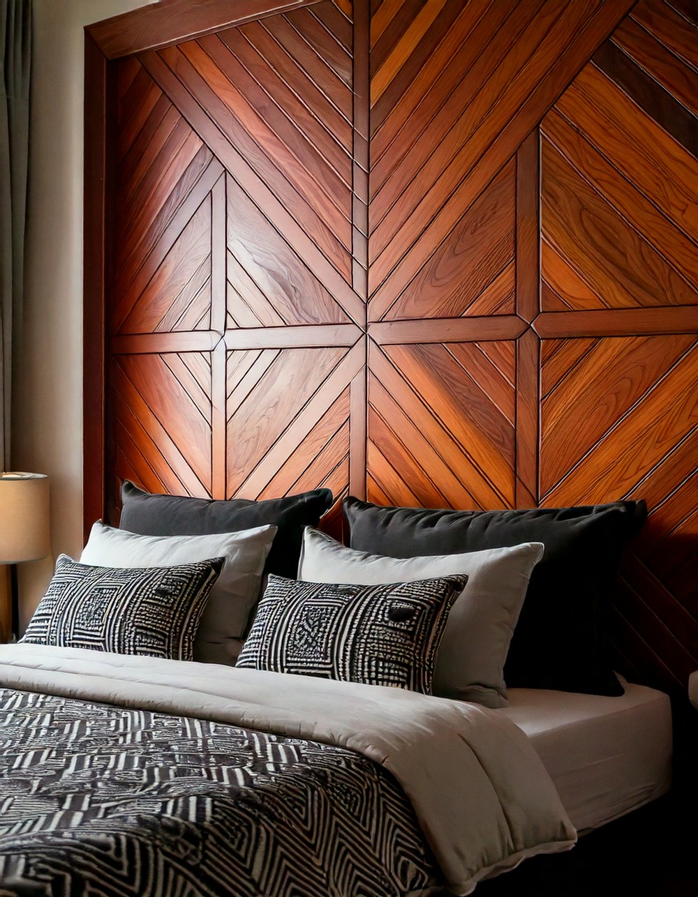 Bold Geometric Patterned Headboard