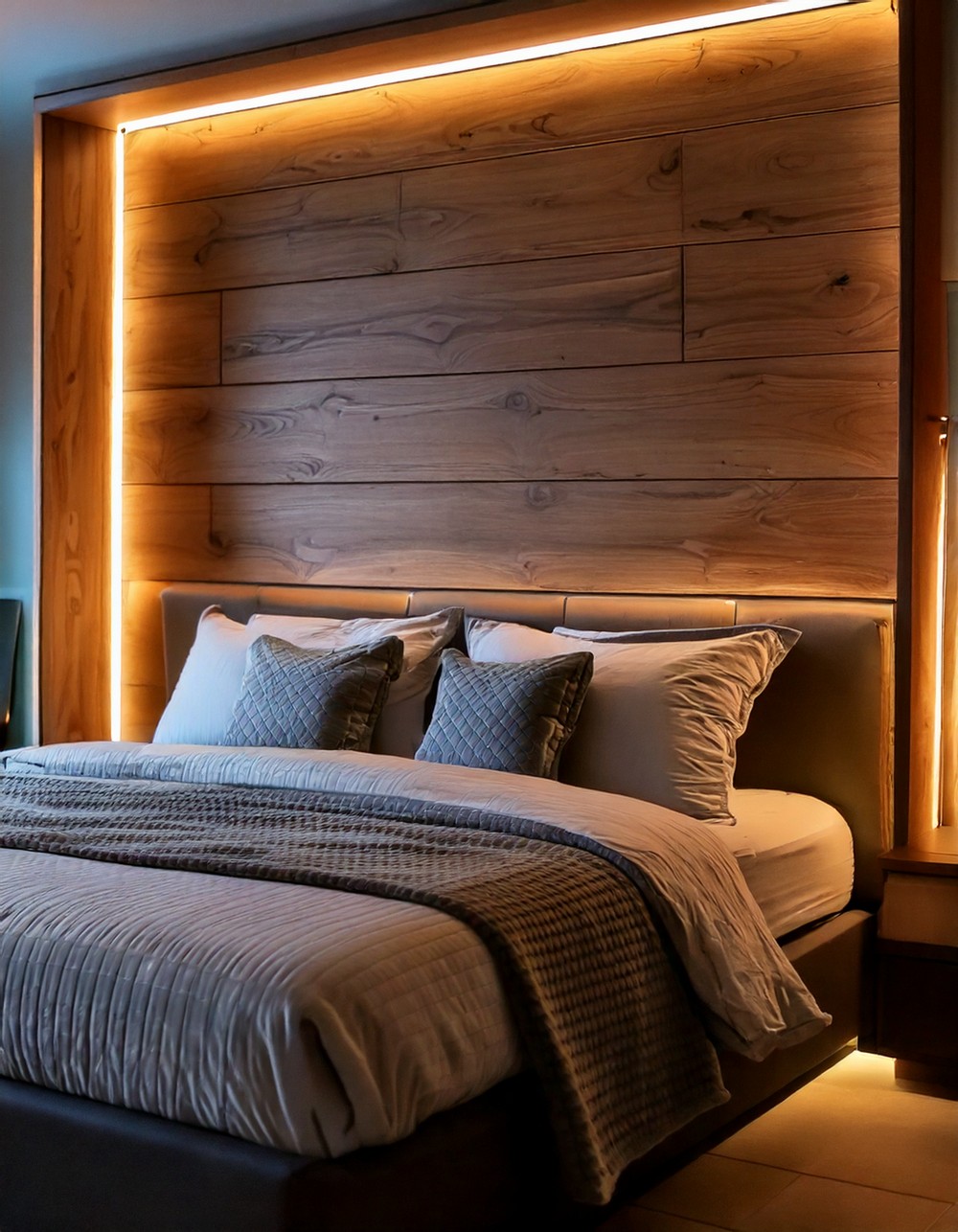 Built-In LED Lighting Headboard